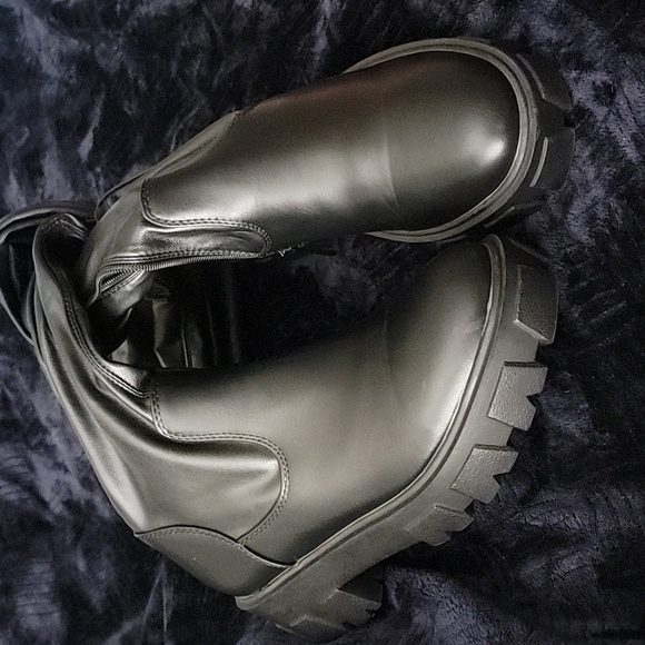 Azalea Wang combat over the knee Eureva boots NEW - Picture 11 of 11